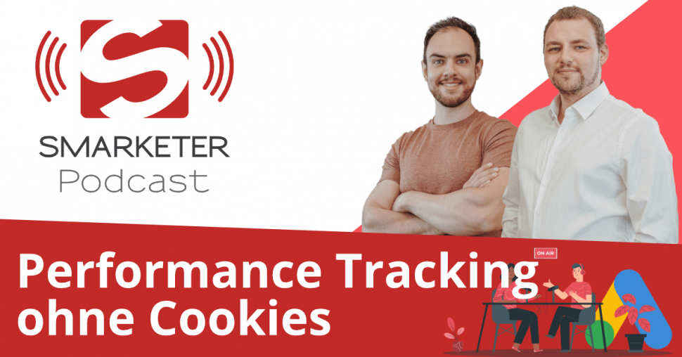 Zwei Personen die Google AdWords Tracking im Smarketer Podcast diskutieren